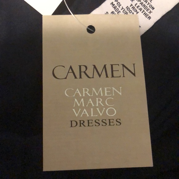 Stylish Navy Dress with Gold Details - Picture 7 of 9